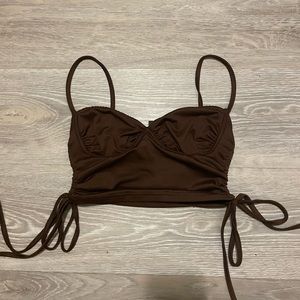 Brown crop top